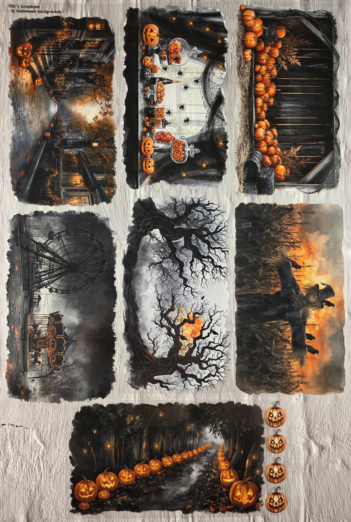 XL PET Tape matt 3D Stickerband Halloween backgrounds 12cm x 1,50m