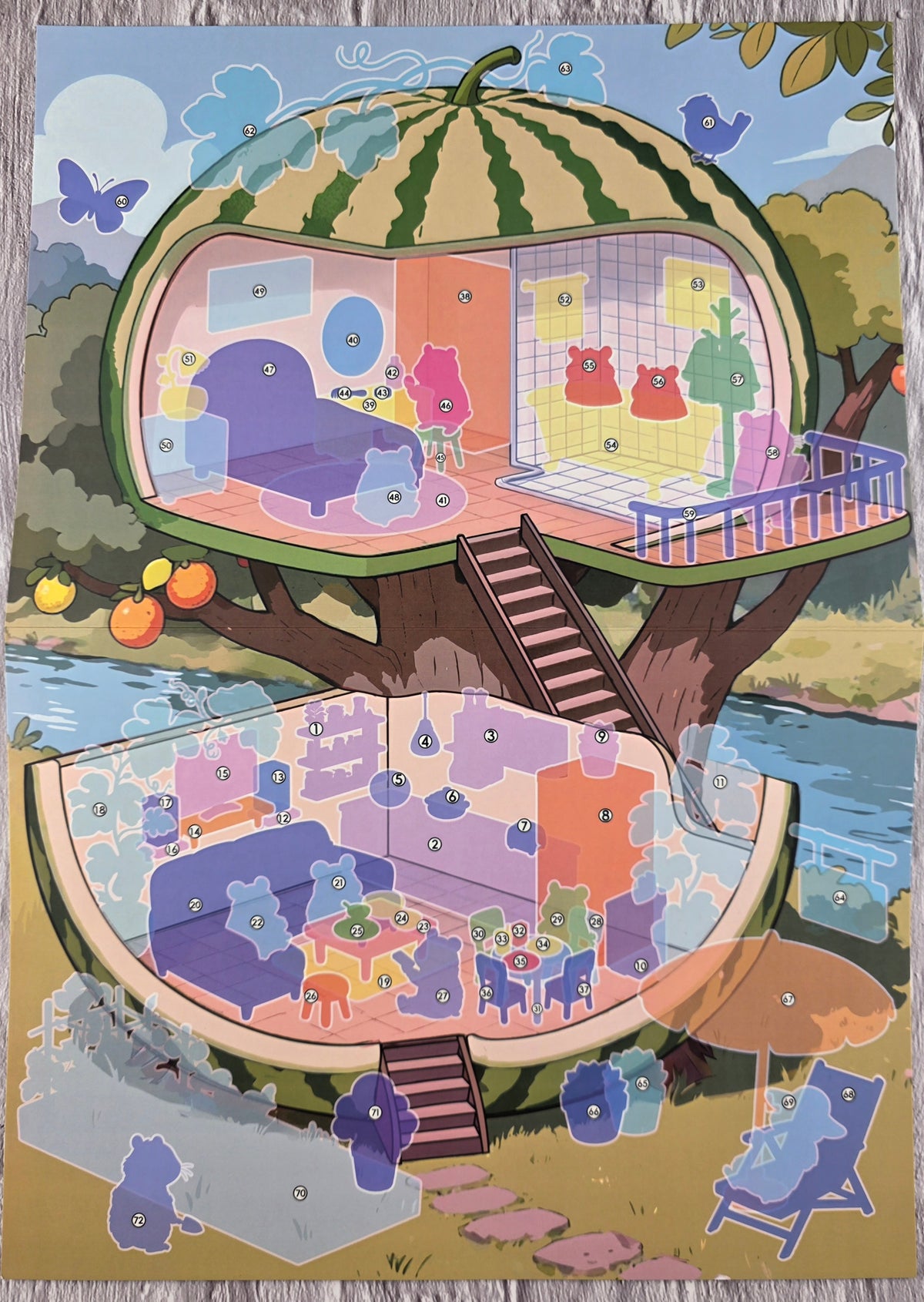3D Scene Sticker "The Forest Odyssey" Deco DIY