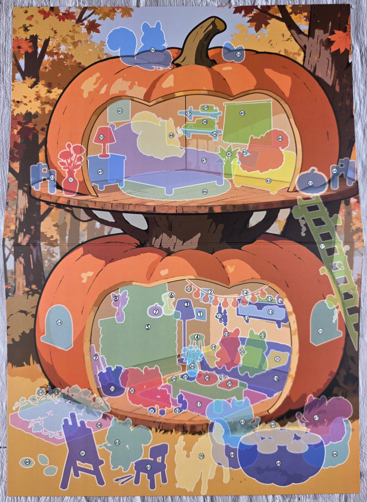 3D Scene Sticker "The Forest Odyssey" Deco DIY