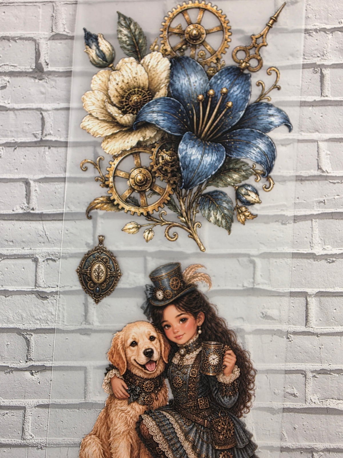 PET Tape matt 3D Stickerband Victorian Steampunk 7cm x 1,50m