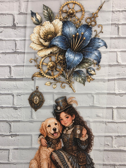 PET Tape matt 3D Stickerband Victorian Steampunk 7cm x 1,50m