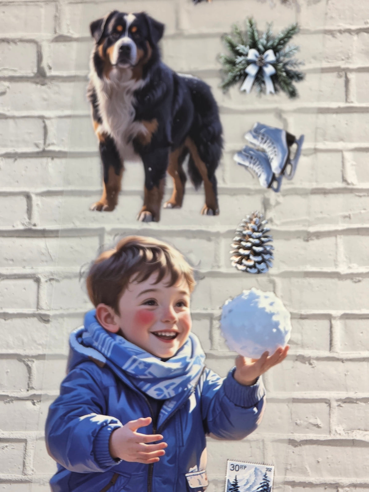 PET Tape matt 3D Stickerband Winter Wonder Land 7cm x 1,50m