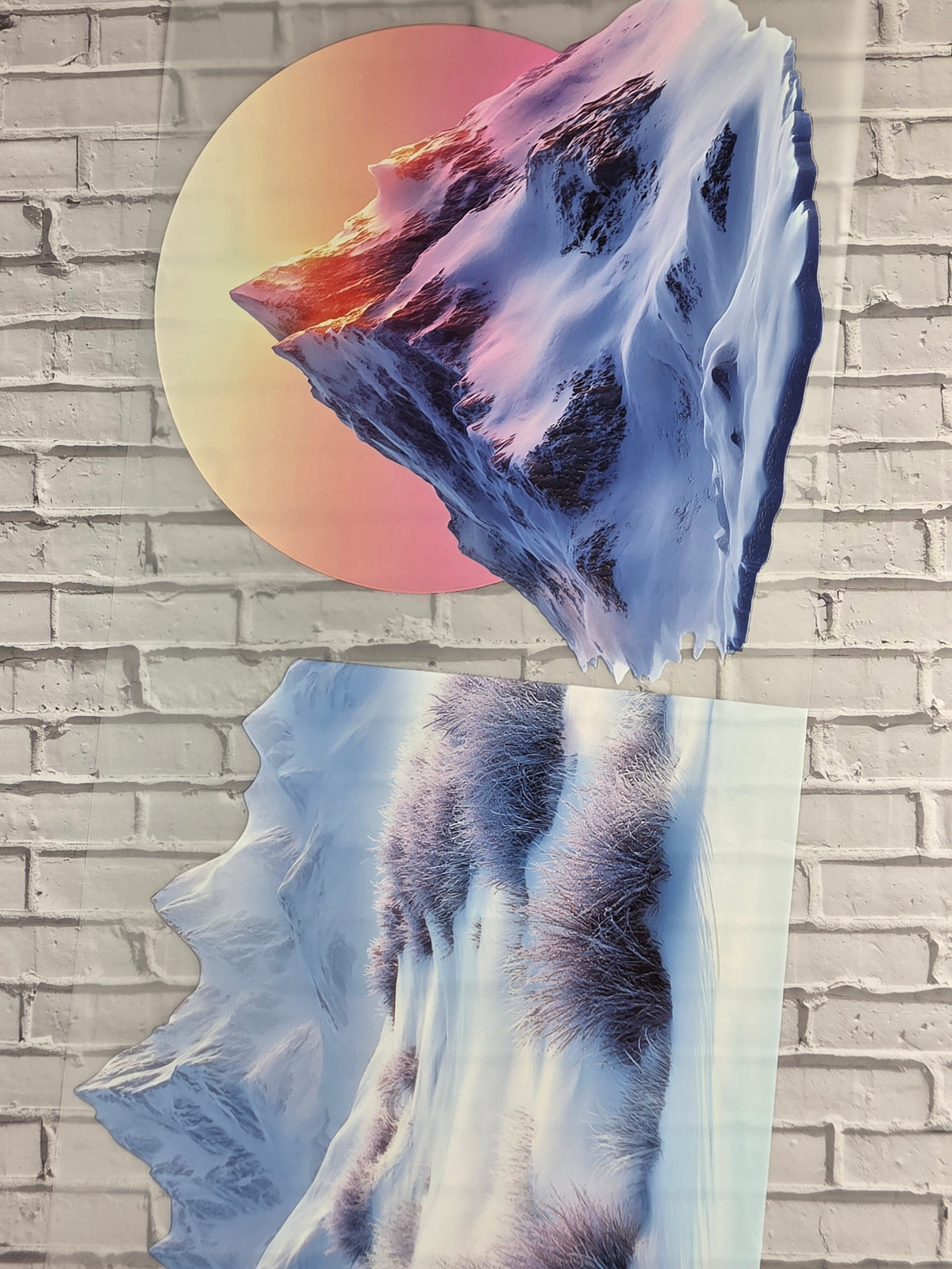 XL PET Tape matt 3D Stickerband Winter Mountains 12cm x 1,50m