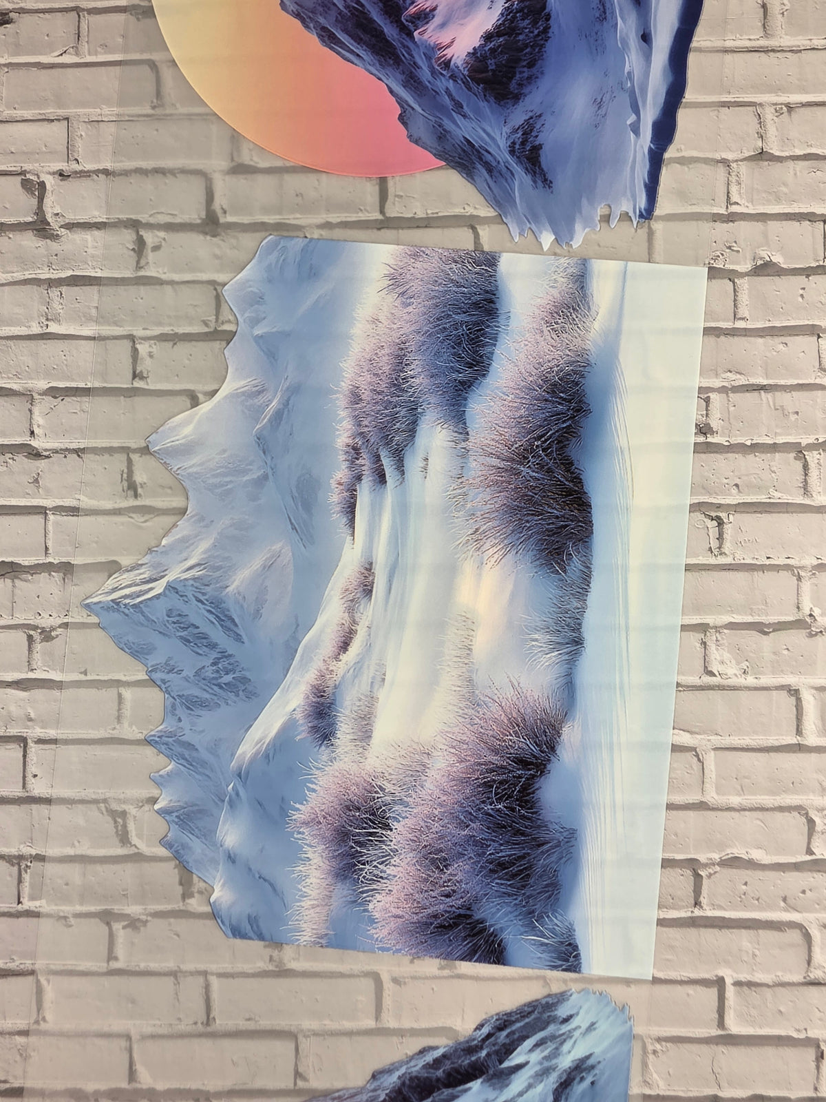 XL PET Tape matt 3D Stickerband Winter Mountains 12cm x 1,50m