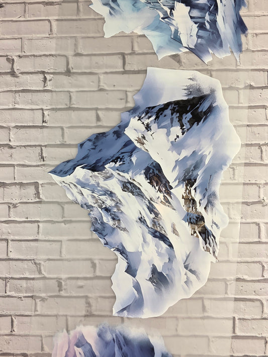 XL PET Tape matt 3D Stickerband Winter Mountains 12cm x 1,50m