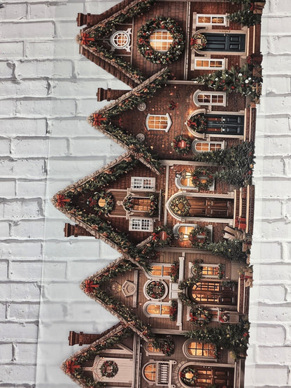 XL PET Tape matt 3D Stickerband Christmas Houses 12cm x 1,50m