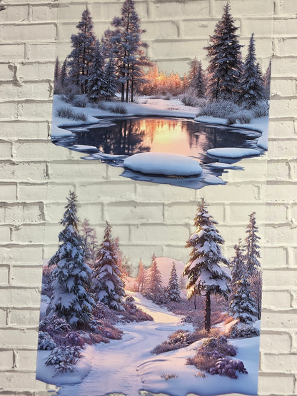 XL PET Tape matt 3D Stickerband Winter Landscape Elements 12cm x 1,50m
