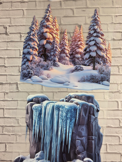 XL PET Tape matt 3D Stickerband Winter Landscape Elements 12cm x 1,50m