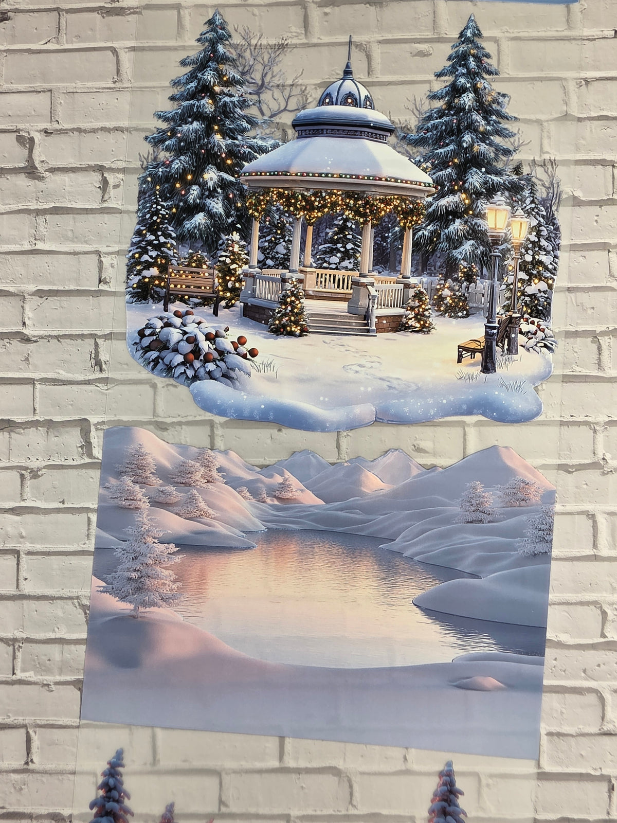XL PET Tape matt 3D Stickerband Winter Landscape Elements 12cm x 1,50m