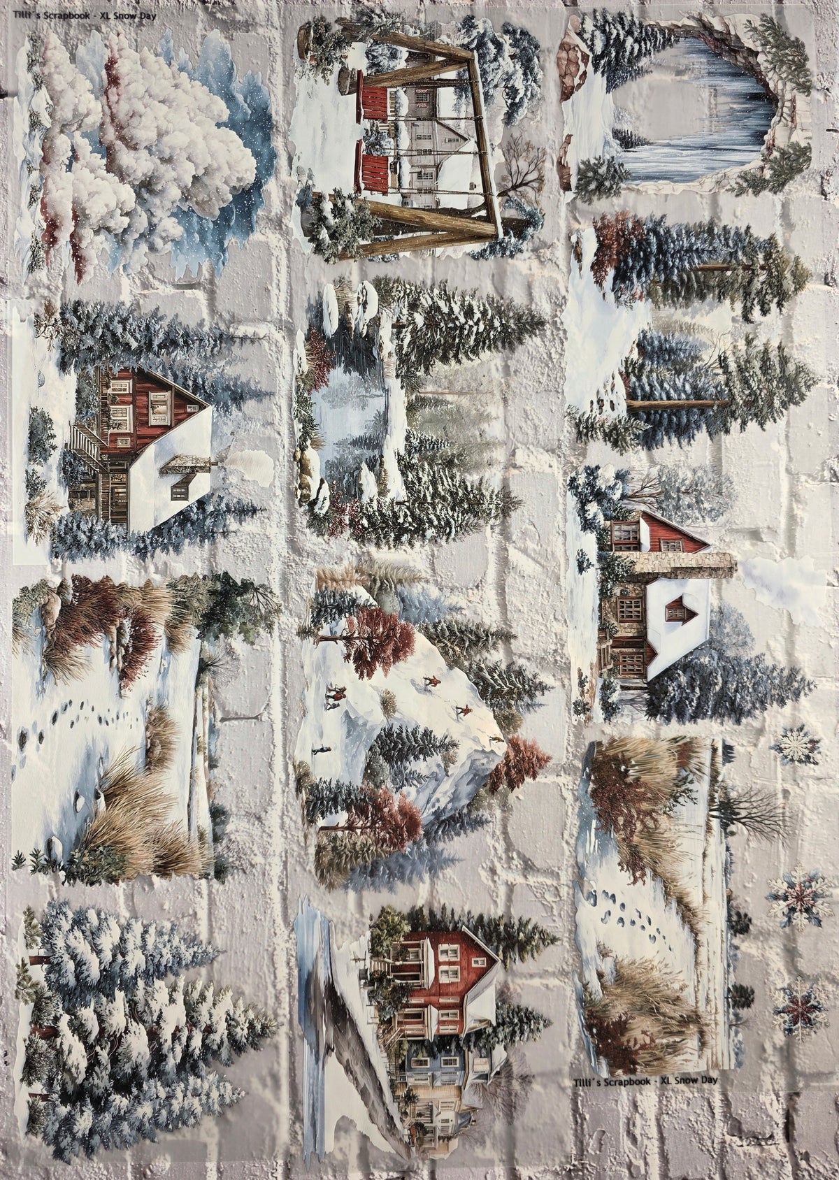XL PET Tape matt 3D Stickerband Snow Day 12cm x 1,50m