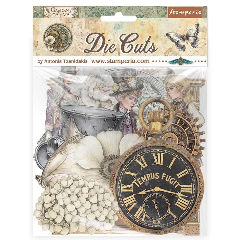 Stamperia Die Cuts - Gardens of Time Papierauschnitte