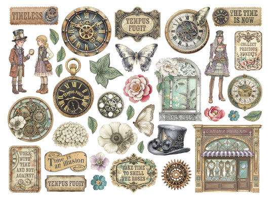 Stamperia Die Cuts - Gardens of Time Papierauschnitte