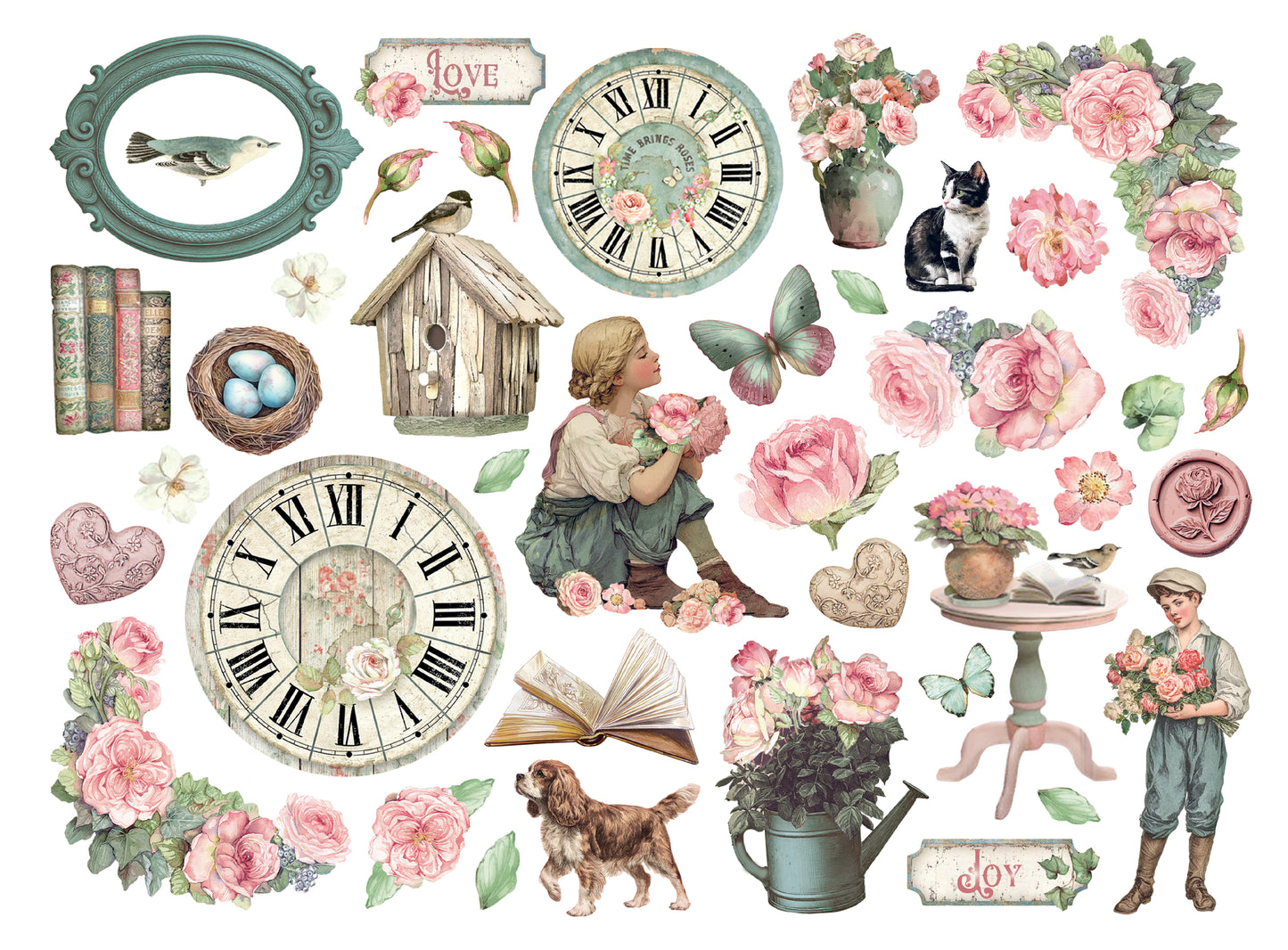 Stamperia Die Cuts - House of Roses Papierauschnitte