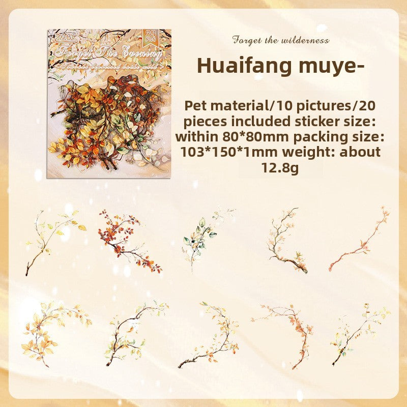 20 Stück Sticker Pack "Zweige / Branches" Aufkleber