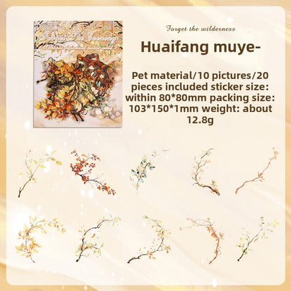 20 Stück Sticker Pack "Zweige / Branches" Aufkleber