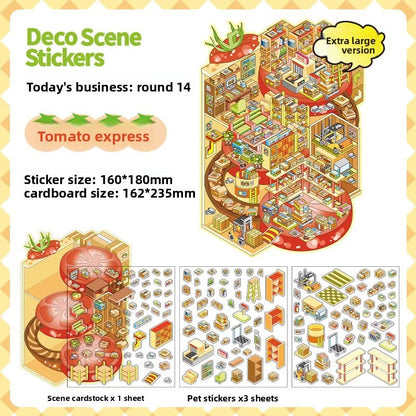 3D Scene Sticker "Today´s Business" Deco DIY