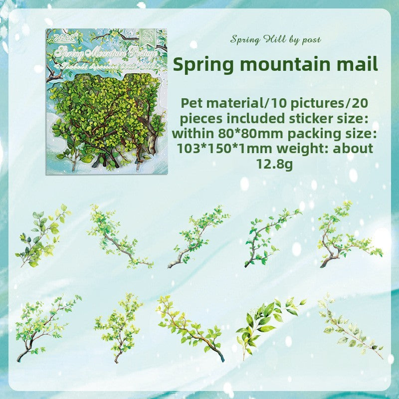 20 Stück Sticker Pack "Zweige / Branches" Aufkleber