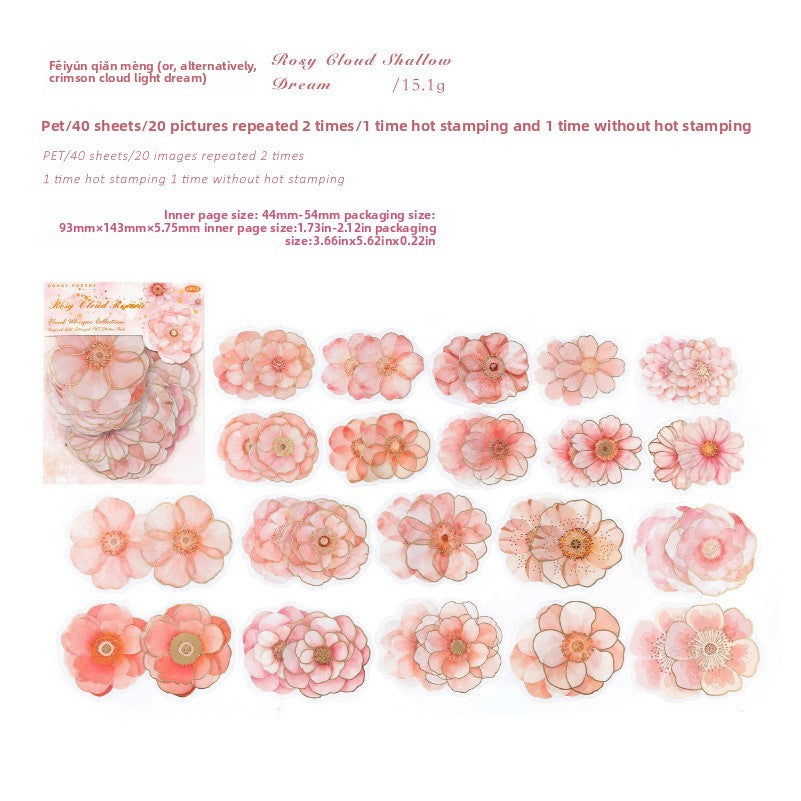 40 Stück Sticker Pack "Blüten / Blossom" Aufkleber
