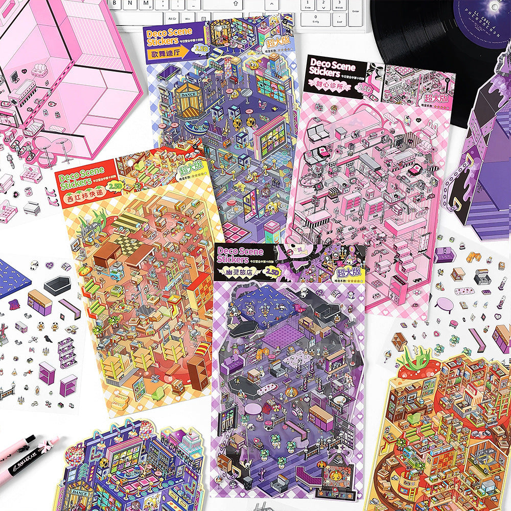 3D Scene Sticker "Today´s Business" Deco DIY