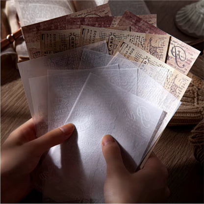 30 Stück Vintage Papier "Fragments" 10 x 14 cm - Paper Pack - Scrapbooking Zubehör -