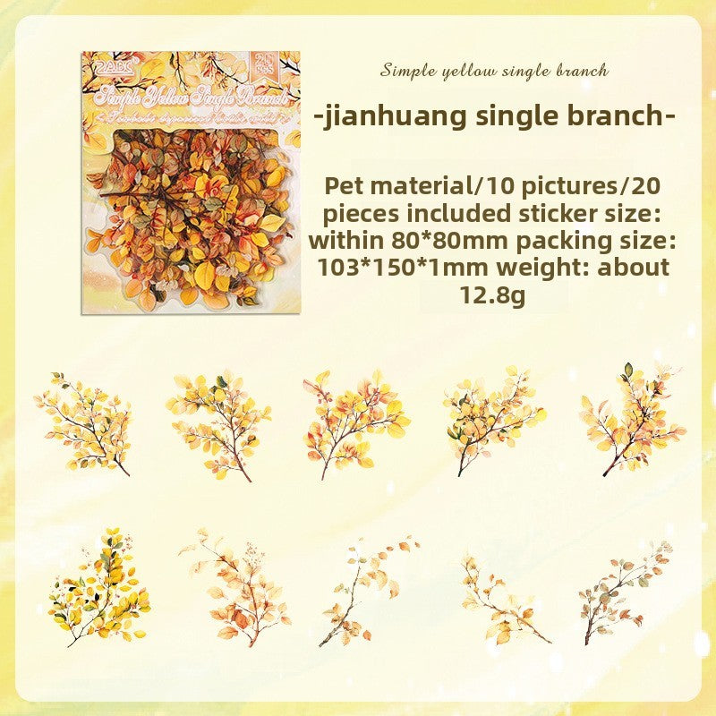 20 Stück Sticker Pack "Zweige / Branches" Aufkleber