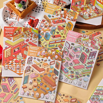 3D Scene Sticker "Köstliche Straßenwinkel" Deco DIY