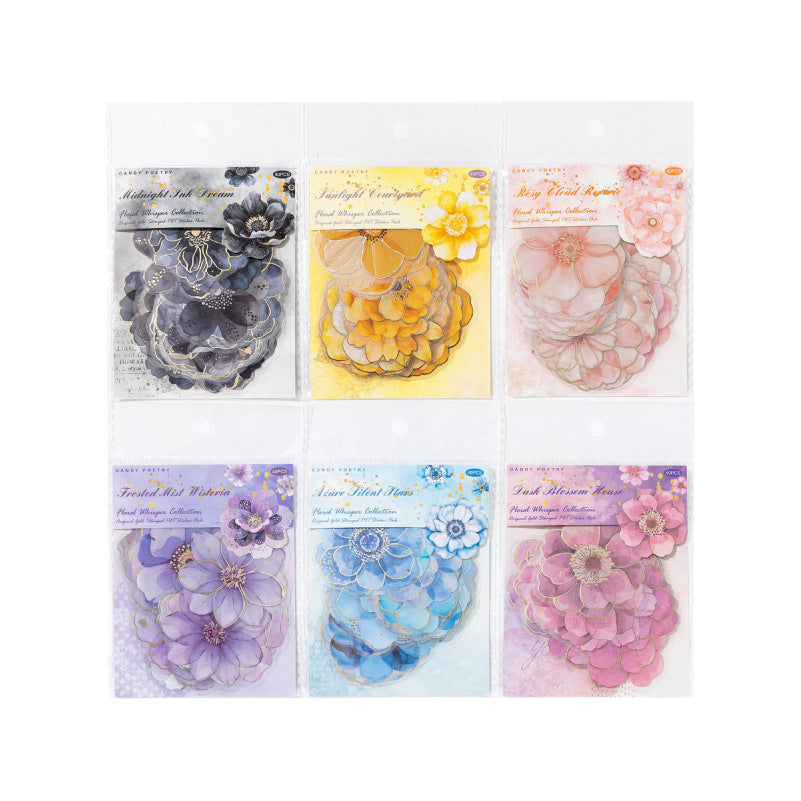 40 Stück Sticker Pack "Blüten / Blossom" Aufkleber