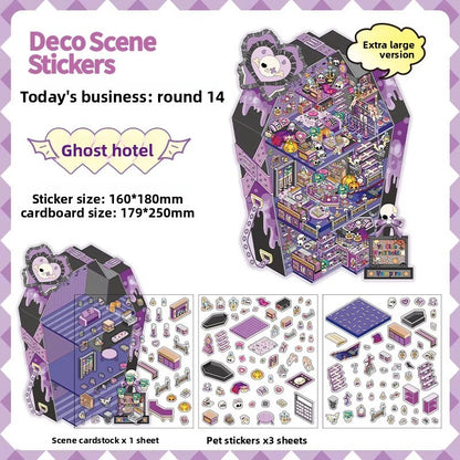 3D Scene Sticker "Today´s Business" Deco DIY