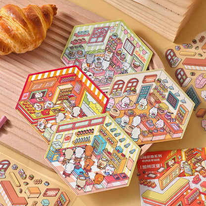 3D Scene Sticker "Köstliche Straßenwinkel" Deco DIY