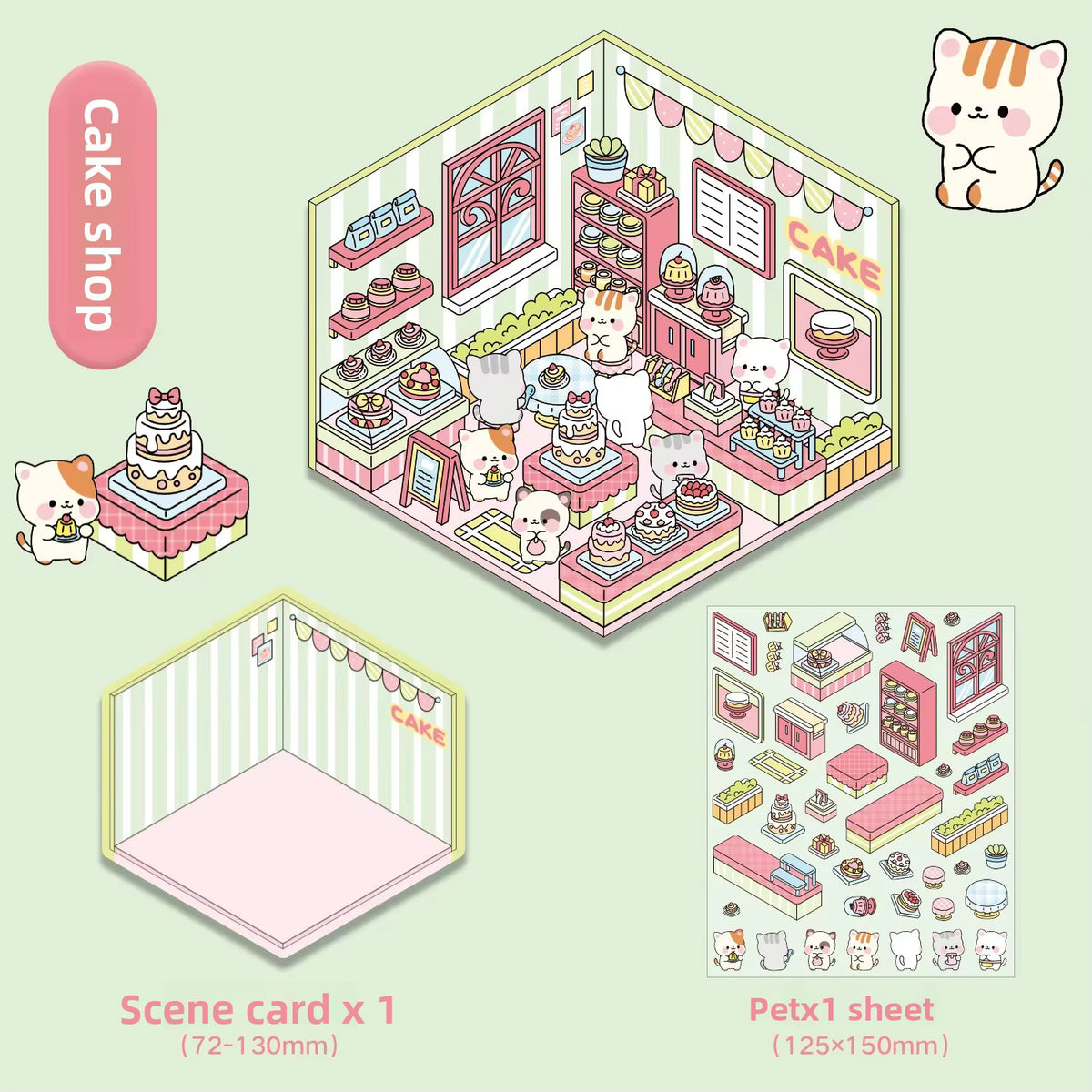 3D Scene Sticker "Köstliche Straßenwinkel" Deco DIY