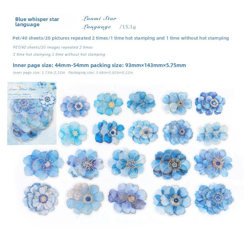 40 Stück Sticker Pack "Blüten / Blossom" Aufkleber