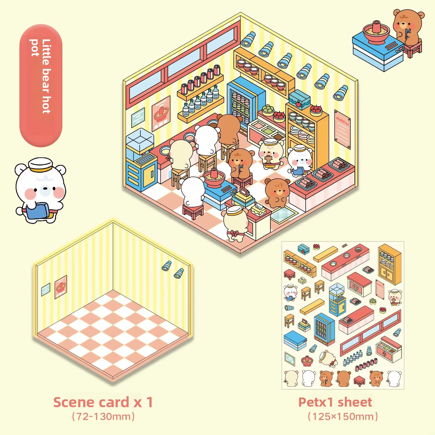 3D Scene Sticker "Köstliche Straßenwinkel" Deco DIY