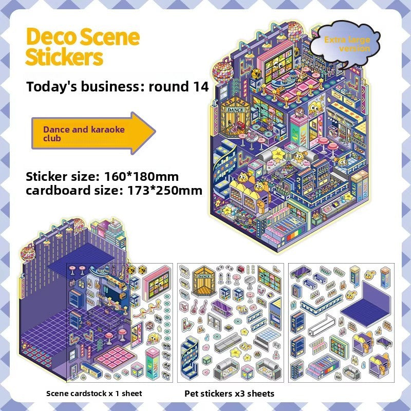 3D Scene Sticker "Today´s Business" Deco DIY