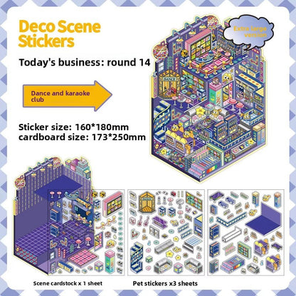 3D Scene Sticker "Today´s Business" Deco DIY