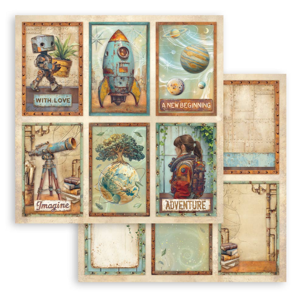 Stamperia Scrapbooking Block - A New Beginning - 30,5x30,5cm 10 Blatt Paper Pad