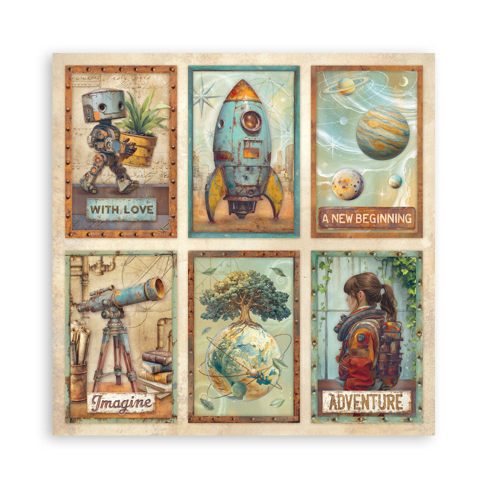 Stamperia Scrapbooking Block - A New Beginning - 30,5x30,5cm 10 Blatt Paper Pad