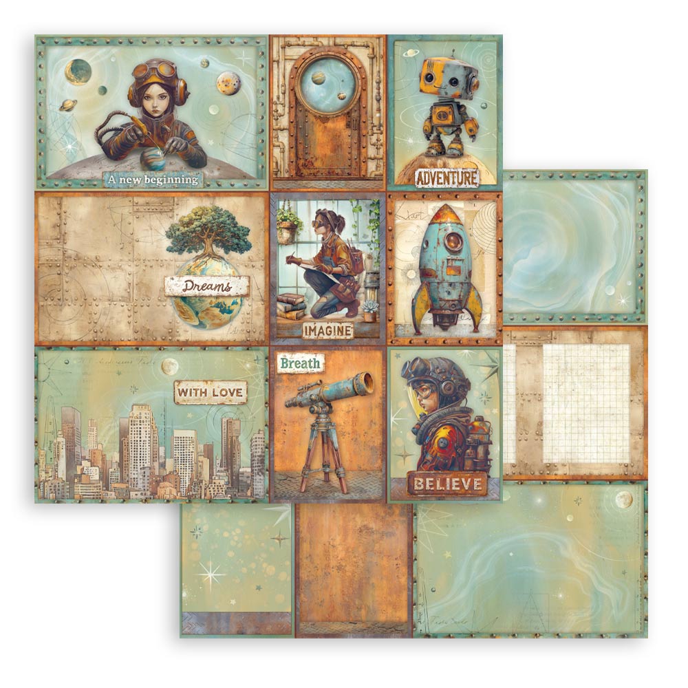 Stamperia Scrapbooking Block - A New Beginning - 30,5x30,5cm 10 Blatt Paper Pad