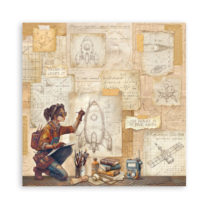 Stamperia Scrapbooking Block - A New Beginning - 30,5x30,5cm 10 Blatt Paper Pad