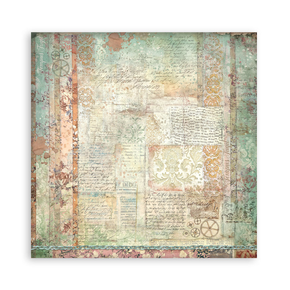 Stamperia Scrapbooking Block - Gardens of time - 30,5x30,5cm 10 Blatt Paper Pad