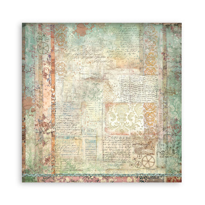 Stamperia Scrapbooking Block - Gardens of time - 30,5x30,5cm 10 Blatt Paper Pad