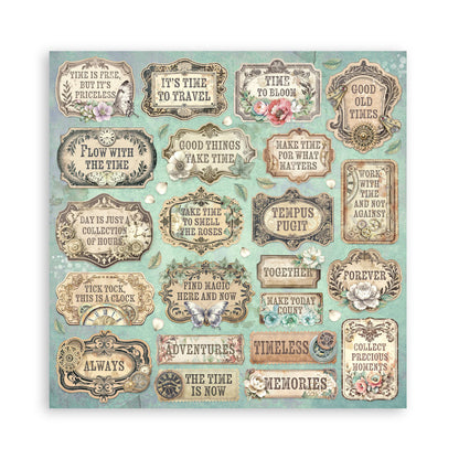 Stamperia Scrapbooking Block - Gardens of time - 30,5x30,5cm 10 Blatt Paper Pad