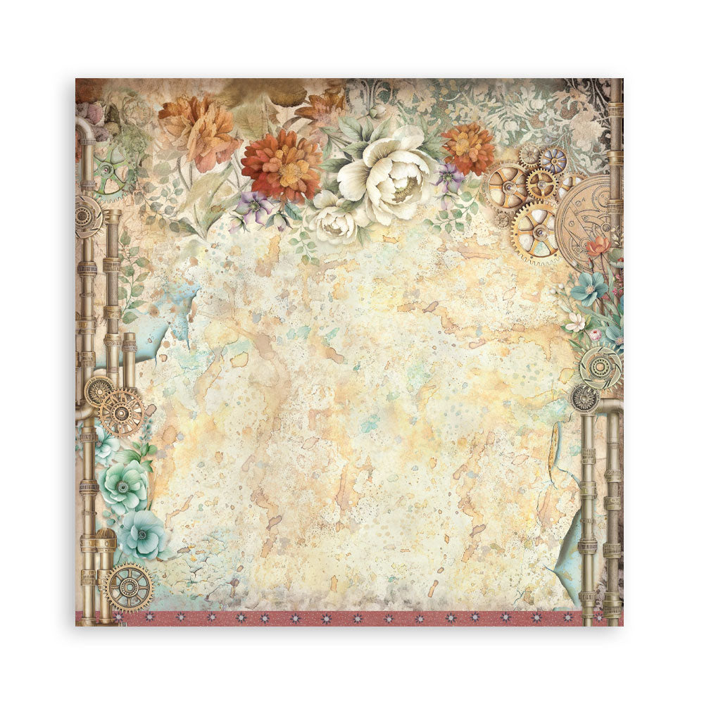Stamperia Scrapbooking Block - Gardens of time - 30,5x30,5cm 10 Blatt Paper Pad