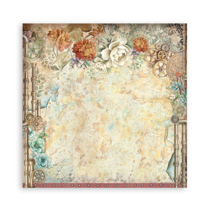 Stamperia Scrapbooking Block - Gardens of time - 30,5x30,5cm 10 Blatt Paper Pad