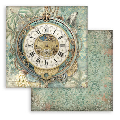 Stamperia Scrapbooking Block - Gardens of time - 30,5x30,5cm 10 Blatt Paper Pad