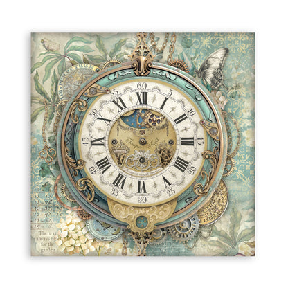 Stamperia Scrapbooking Block - Gardens of time - 30,5x30,5cm 10 Blatt Paper Pad