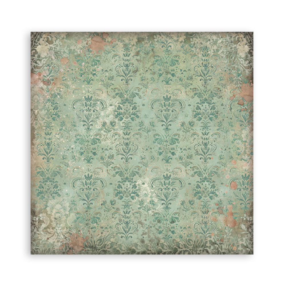 Stamperia Scrapbooking Block - Gardens of time - 30,5x30,5cm 10 Blatt Paper Pad