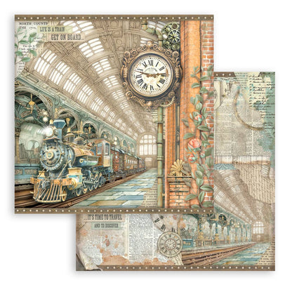 Stamperia Scrapbooking Block - Gardens of time - 30,5x30,5cm 10 Blatt Paper Pad