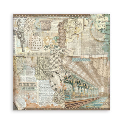 Stamperia Scrapbooking Block - Gardens of time - 30,5x30,5cm 10 Blatt Paper Pad