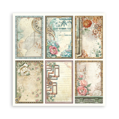 Stamperia Scrapbooking Block - Gardens of time - 30,5x30,5cm 10 Blatt Paper Pad