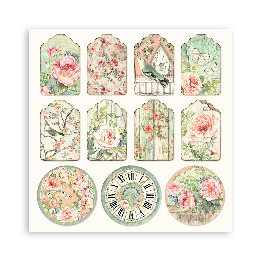 Stamperia Scrapbooking Block - House of Roses - 30,5x30,5cm 10 Blatt Paper Pad